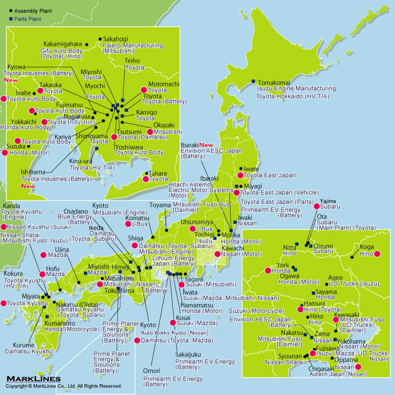 Japan Automotive OEM Manufacturing Plants