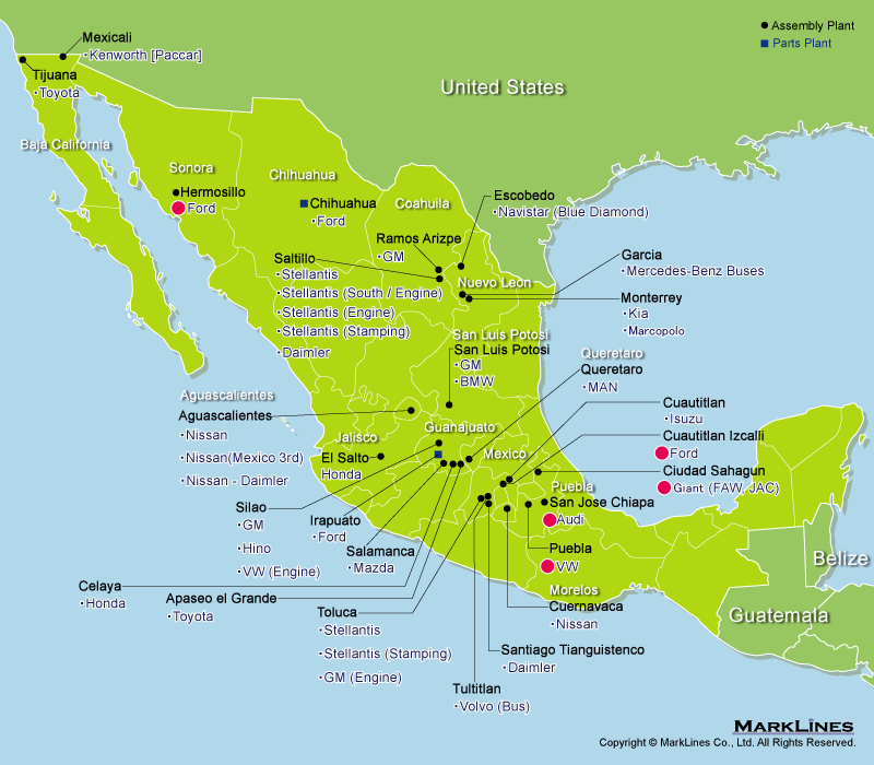 Mexico Automotive OEM Manufacturing Plants