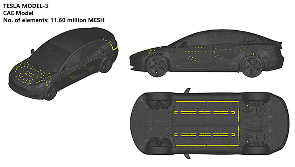Tesla Model3 Reverse Engineering CAD Data Offer - MarkLines Automotive